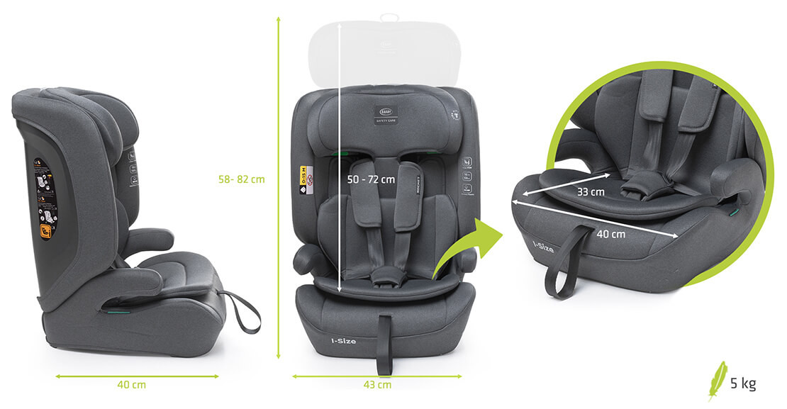 Specyfikacja wymiary fotelika Rocket