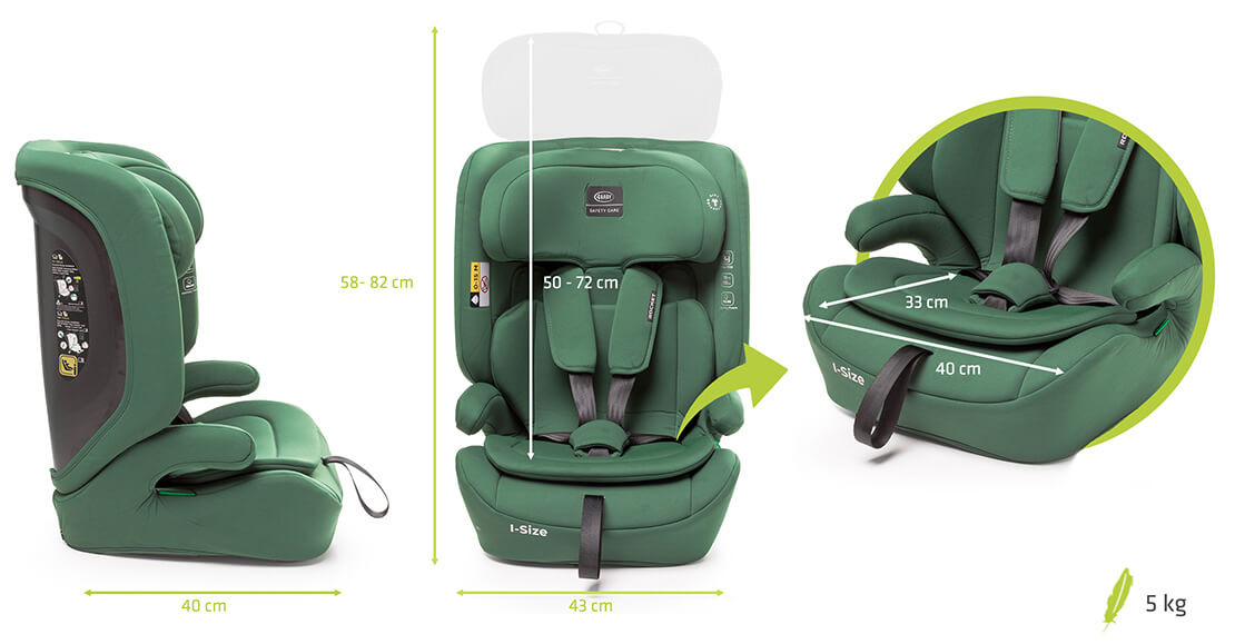 Specyfikacja wymiary fotelika Rocket