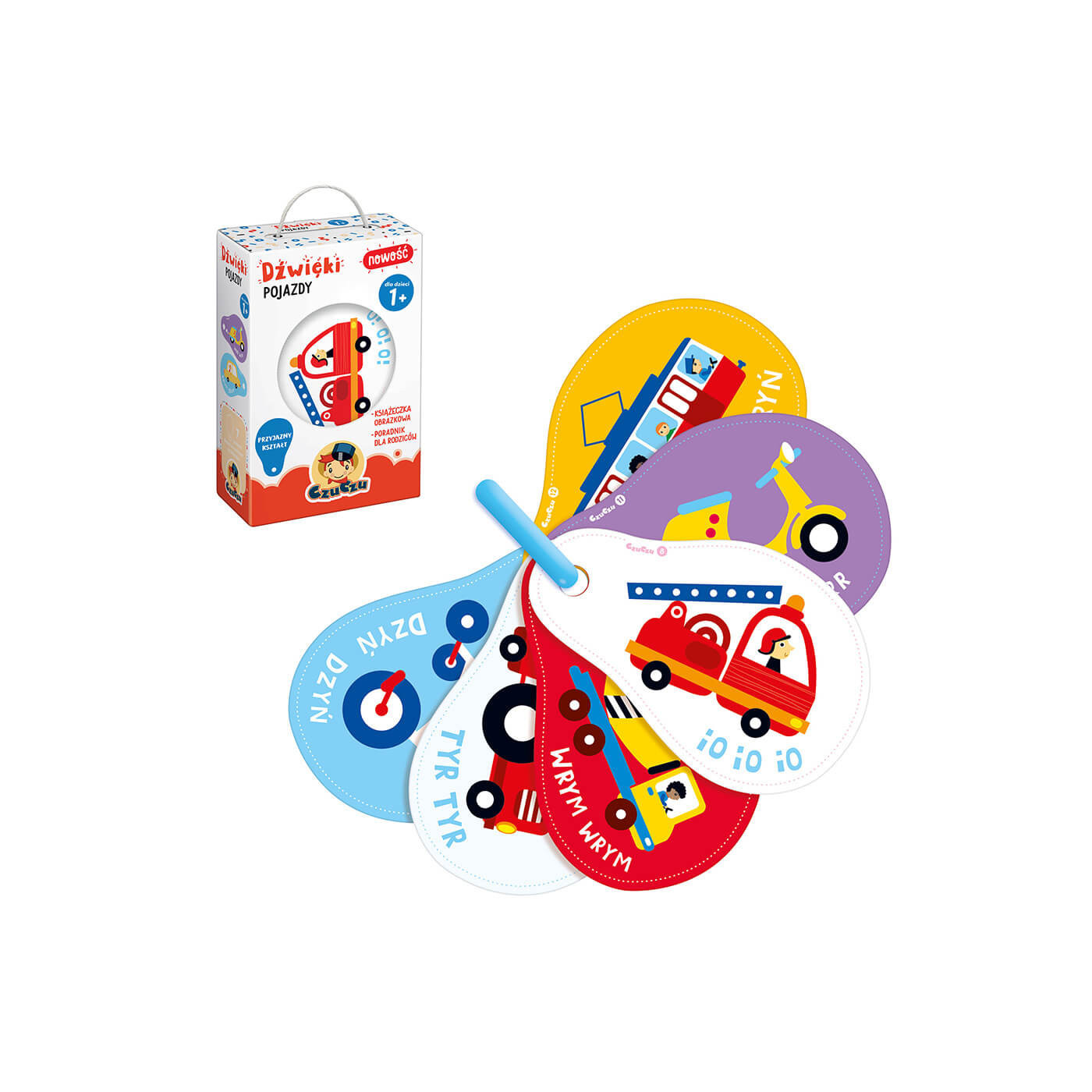 Czuczu Książeczka edukacyjna dźwięki pojazdy dla dzieci od roku
