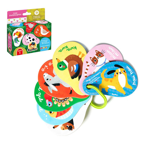 Czuczu Książeczka dla dzieci 12m+ moje zwierzątka na kółeczku