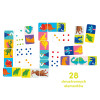 CzuCzu Domino dinozaury 28 el. -  gra edukacyjna dla dzieci od 2 lat