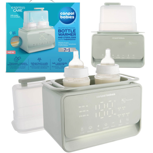 Podgrzewacz i sterylizator 7w1 do butelek z termostatem i lampką Canpol Babies