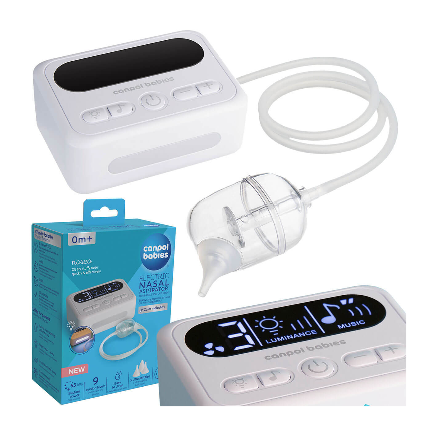 Elektryczny aspirator do nosa dla niemowląt Noseo 65 kPa Mocny Canpol Babies