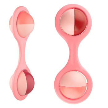 Grzechotka dla niemowląt 0m+ z obrotowymi elementami Canpol babies | Sztanga różowa