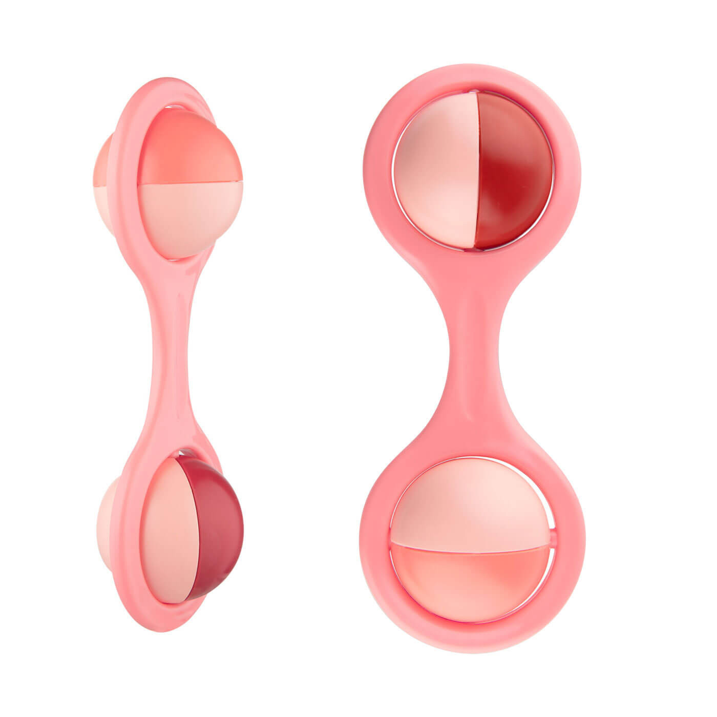 Grzechotka dla niemowląt 0m+ z obrotowymi elementami Canpol babies | Sztanga różowa