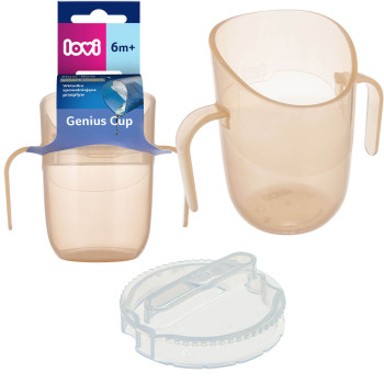 Kubek Lovi treningowy Genius 150 ml dla dzieci 6m+ | Beżowy
