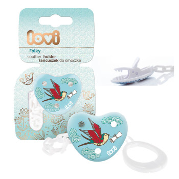 Łańcuszek do smoczka Zawieszka bezpieczny klips LOVI Folky