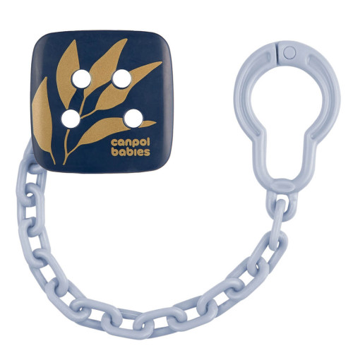 Łańcuszek do smoczka uspokajającego GOLD niebieski Canpol babies