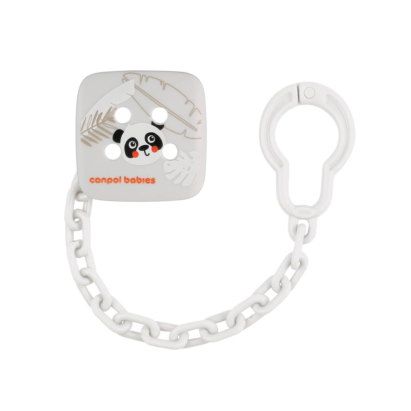 Łańcuszek do smoczka uspokajającego BabiesBoo biały Canpol babies