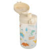 Bidon na wodę zamykany z ustnikiem i uchwytem  Junior Canpol 400 ml | Beżowy dinozaury