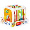Sznureczkowy sorter kształtów kostka sensoryczna 12m+ edukacyjna zabawka Dumel Discovery
