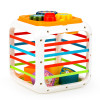 Sznureczkowy sorter kształtów kostka sensoryczna 12m+ edukacyjna zabawka Dumel Discovery