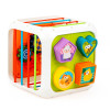 Sznureczkowy sorter kształtów kostka sensoryczna 12m+ edukacyjna zabawka Dumel Discovery