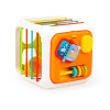 Sznureczkowy sorter kształtów kostka sensoryczna 12m+ edukacyjna zabawka Dumel Discovery