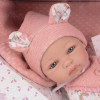 Lalka hiszpańska, niemowlak z kocykiem i smoczkiem winylowa Baby Coral 32 cm