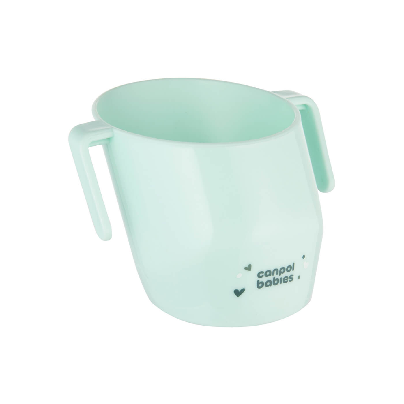 Sprytny kubek dla dziecka otwarty z uchwytami 180 ml Canpol babies |turkusowy