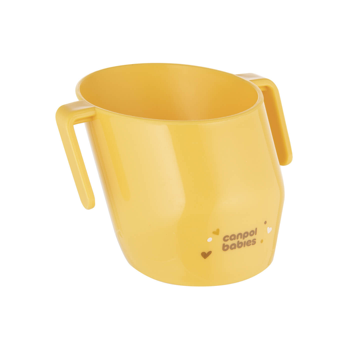 Sprytny kubek dla dziecka otwarty z uchwytami 180 ml Canpol babies |żółty