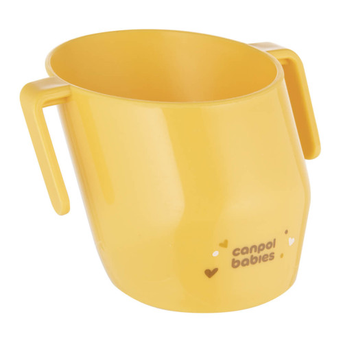 Sprytny kubek dla dziecka otwarty z uchwytami 180 ml Canpol babies |żółty