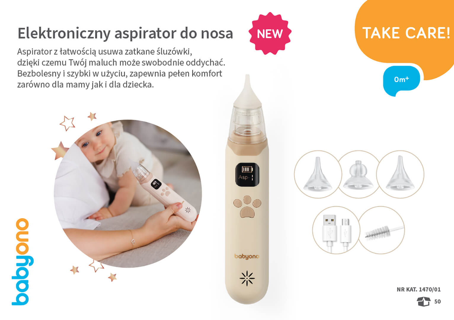 Aspirator do noska na katar dla niemowlaka