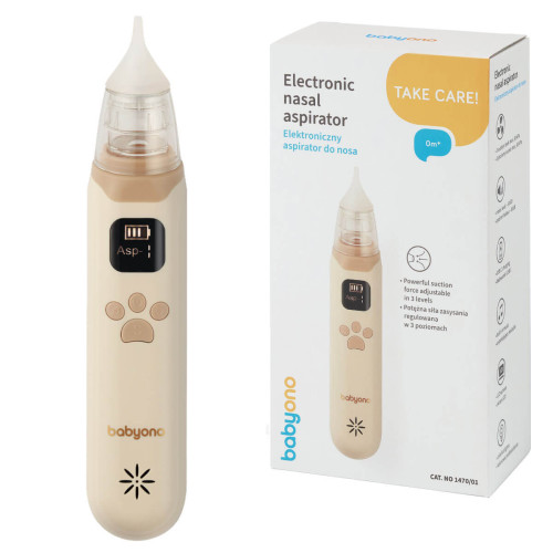 Elektroniczny aspirator do nosa na katar dla dziecka ładowarka USB-C BabyOno
