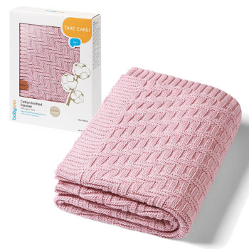 Kocyk dzianinowy bawełna organiczna 100% dla dzieci 100x75 cm otulacz BabyOno
