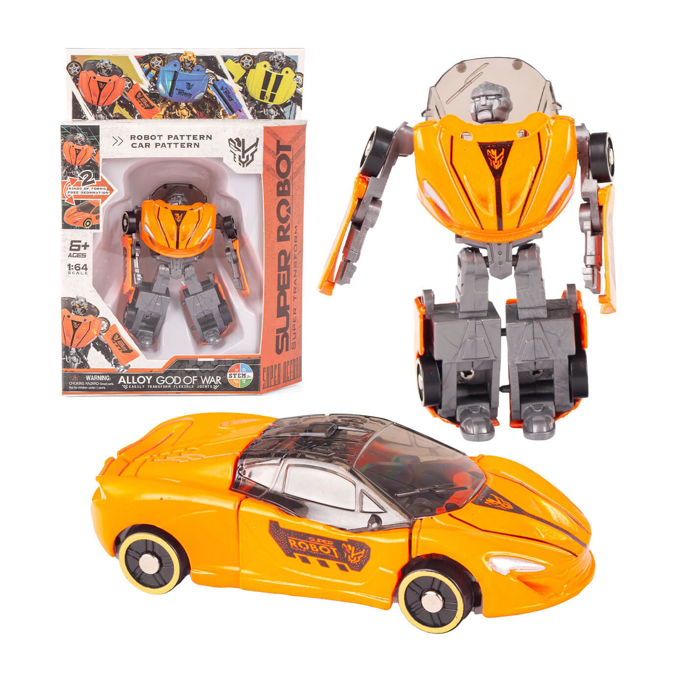 Robot transformujący samochód sportowy 2w1 auto metalowe