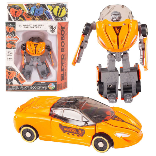 Robot transformujący samochód sportowy 2w1 auto metalowe