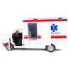 Ambulans, karetka auto pogotowia  ratunkowego z noszami, światła i dźwięk