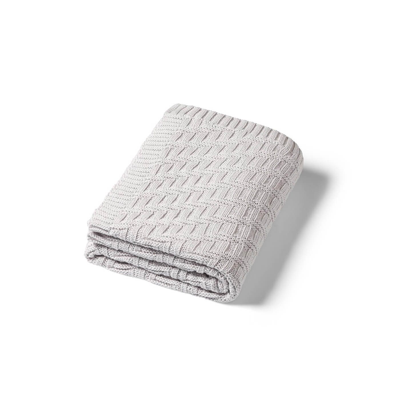 Kocyk dzianinowy bawełna organiczna 100% dla dzieci 100x75 cm otulacz BabyOno | Szary