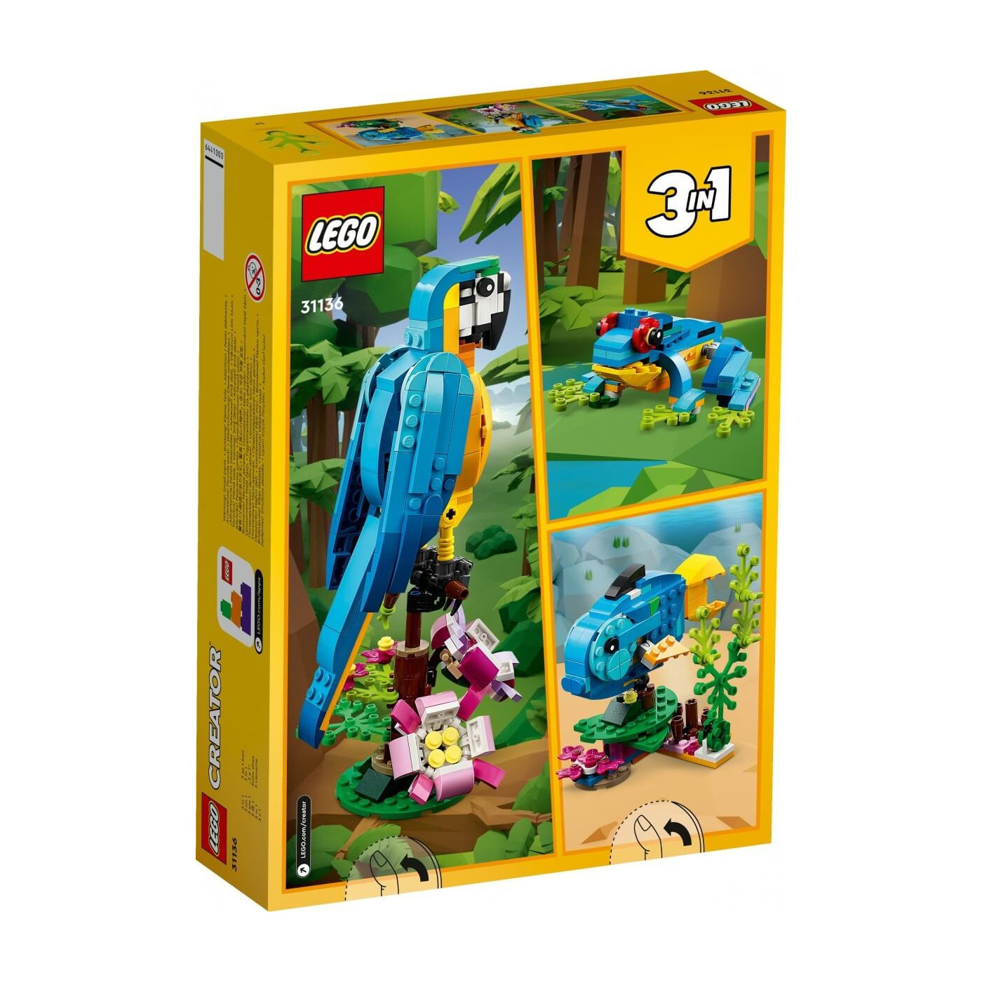 Klocki Lego Creator 31136 Egzotyczna papuga zestaw klocków 7+
