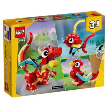 LEGO Klocki Creator 31145 Czerwony smok klocki dla dzieci 6+