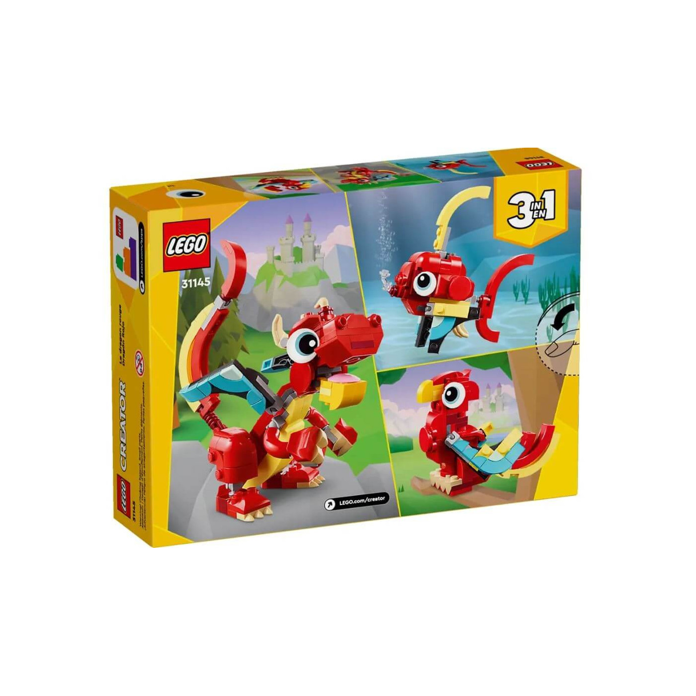 LEGO Klocki Creator 31145 Czerwony smok klocki dla dzieci 6+