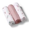 Pieluszki bambusowe BabyOno 3 sztuki miękkich pieluch 70x70 cm BabyOno | Różowe