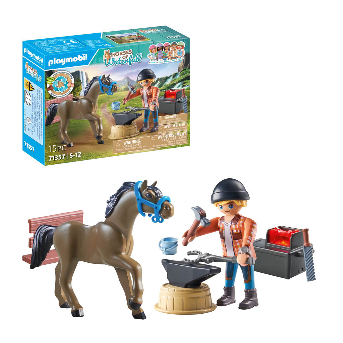 Playmobil Ranczo kowal Ben i koń Achilles 71357 15 el. dla dzieci 5+