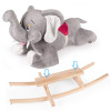 Bujaczek pluszowy, bujak na biegunach słoń – maskotka na drewnianych płozach