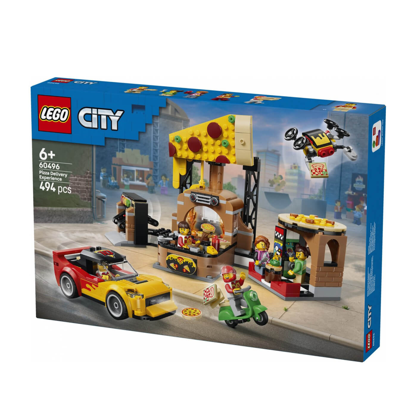 Klocki Lego City Dostawa pizzy z pojazdami  60496 Klocki dla dzieci 6+
