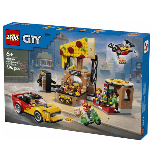Klocki Lego City Dostawa pizzy z pojazdami  60496 Klocki dla dzieci 6+