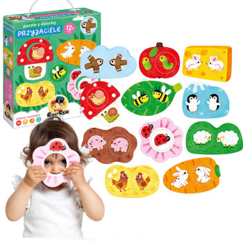 CzuCzu Puzzle z dziurką Przyjaciele 12m+ pierwsze puzzle 22 elementy