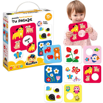 CzuCzu Puzzle kontrastowe Tu pasuje 15m+ pierwsze puzzle 18 elementów
