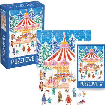 Czuczu Puzzle Zimowy Czas Puzzlove 150 elementów świąteczne puzzle dla dzieci i dorosłych