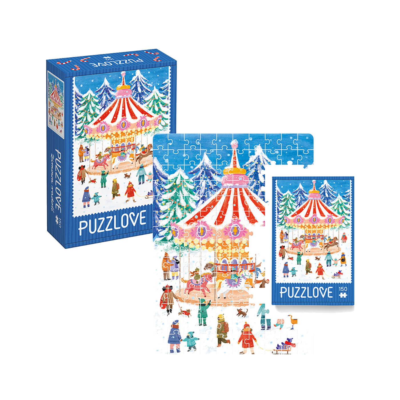 Czuczu Puzzle Zimowy Czas Puzzlove 150 elementów świąteczne puzzle dla dzieci i dorosłych