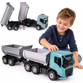 Lena wywrotka Volvo FMX z przyczepą Worxx 75 cm dł. ruchome elementy