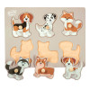 Układanka drewniana Psy Smily Play SPW83806 puzzle z uchwytami 18m+