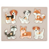 Układanka drewniana Psy Smily Play SPW83806 puzzle z uchwytami 18m+