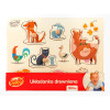 Układanka drewniana Domowe Zwierzątka Smily Play puzzle z uchwytami 18m+