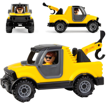 Laweta LENA Truckies 20 cm – samochód holownik z figurką dla dzieci 2+