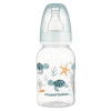 Canpol babies LOVE&SEA Butelka wąska 120 ml niebieska ze smoczkiem dla noworodka