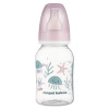 Canpol babies LOVE&SEA Butelka wąska 120 ml różowa ze smoczkiem dla noworodka 0m+