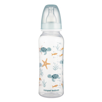 Canpol babies LOVE&SEA – butelka wąska 250 ml ze smoczkiem silikonowym