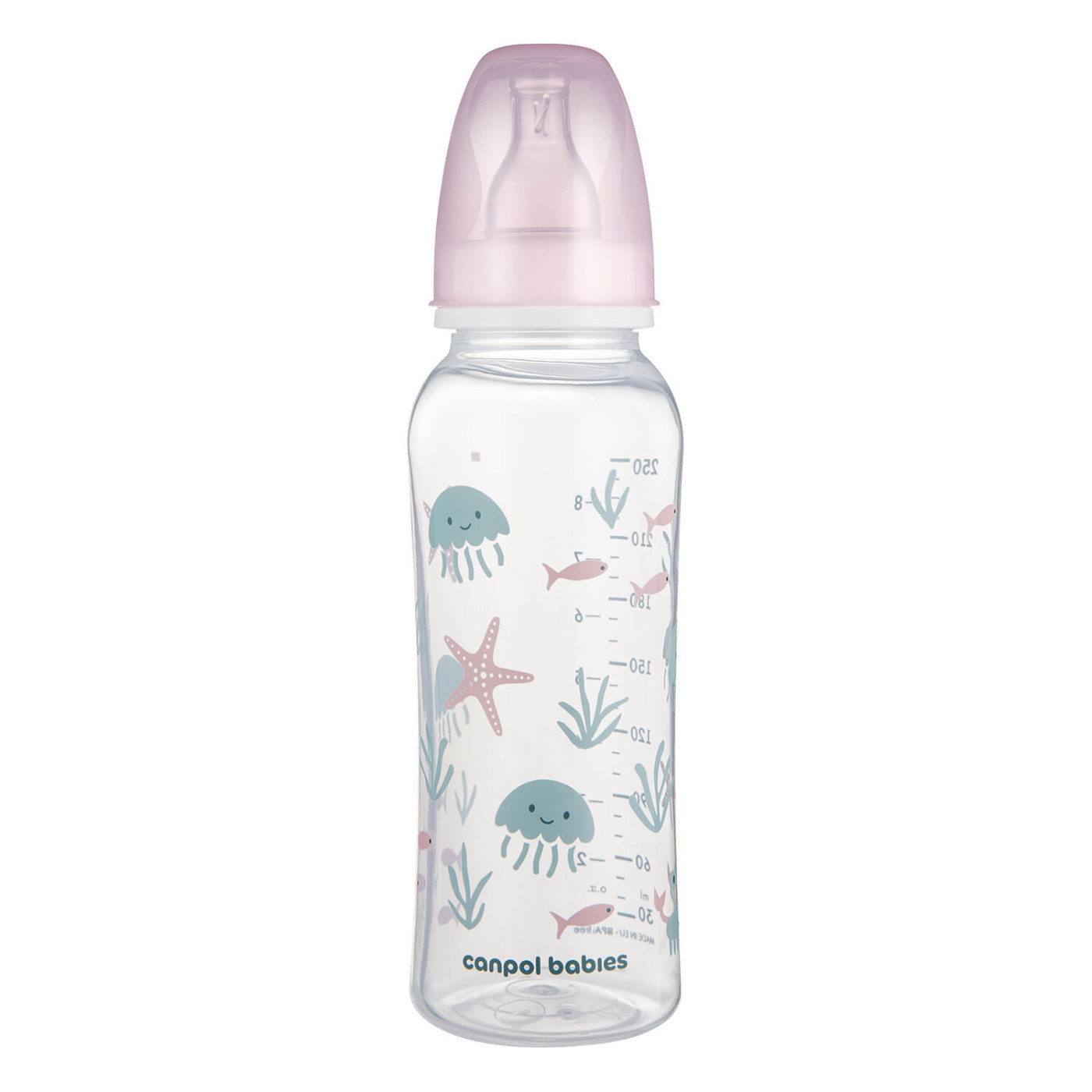 Butelka Canpol babies LOVE&SEA – wąska 250 ml ze smoczkiem silikonowym